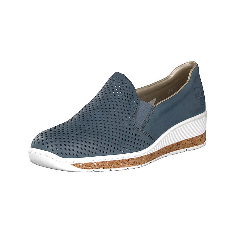 Slip On Rieker 59776-10 Para Mulher - Azuis